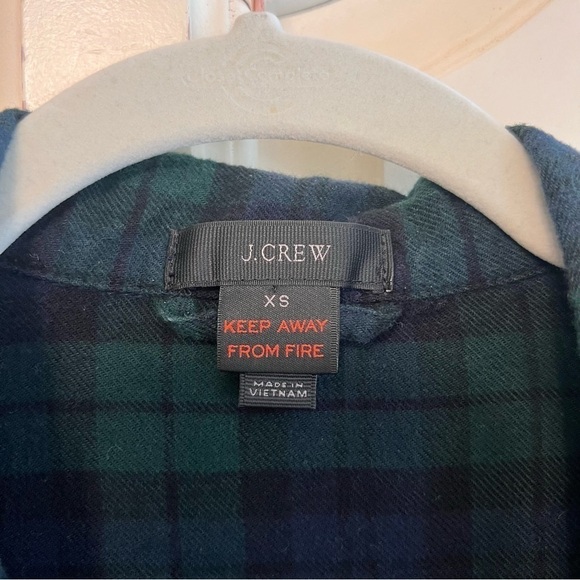 J Crew Plaid Night Shirt / Sleep Shirt in Night Watch, Size XS - Picture 5 of 6